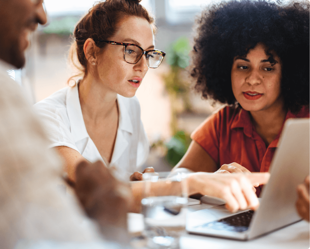 Women looking at computer