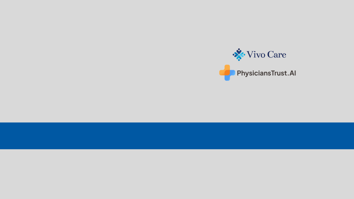 2 logos before press release Press Release Announcing partnership between Vivo Care and PhysiciansTrust.Ai